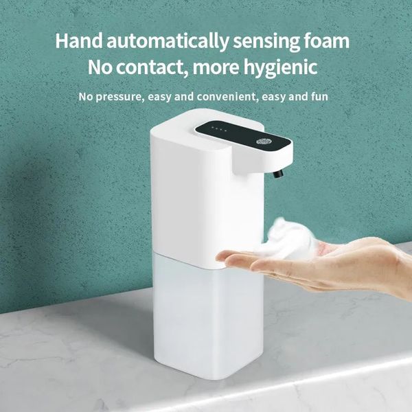 Ensemble d'accessoires de bain distributeur de savon inductif automatique mousse lavage téléphone intelligent main alcool Spray 231101