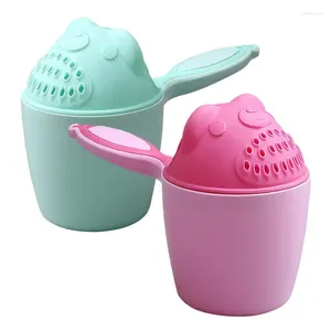 Bath Accessory Set Baby Shower Shampoo Cup Kids Cartoon Bathing Toys Bailer Spoons laver les cheveux avec manche réutilisable