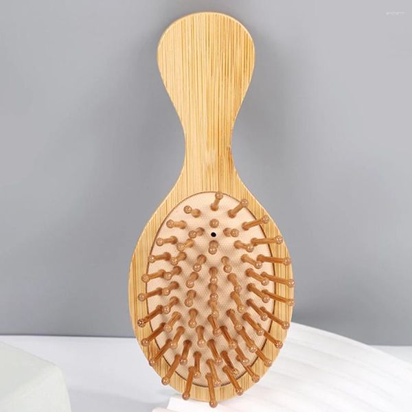 Ensemble d'accessoires de bain, brosse à cheveux de Massage en bambou, peigne démêlant antistatique, réduit la perte, soins, accessoires de coupe de cheveux