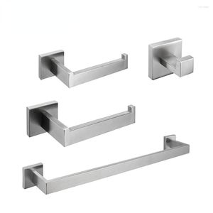 Juego de accesorios de baño Bar Hardware Accesorios de baño Venta al por mayor Oro cepillado Montaje en pared Acero inoxidable Gancho para ropa Soporte de papel higiénico