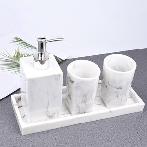 Ensemble d'accessoires de bain, bouteille en résine rechargeable, Kit moderne pour comptoir, maison, appartement, finition lisse