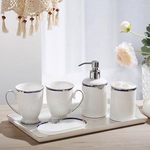 Badaccessoire set badkamer accessoires keramische zeep dispensers tandenborstelhouder gorgelbekersgerecht met lade trouwen verjaardag cadeau