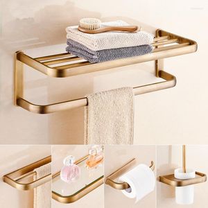 Juego de accesorios de baño, accesorios de baño, gancho de estante de esquina antiguo de latón macizo, soporte de papel, barra de toalla, cesta de jabón, Hardware