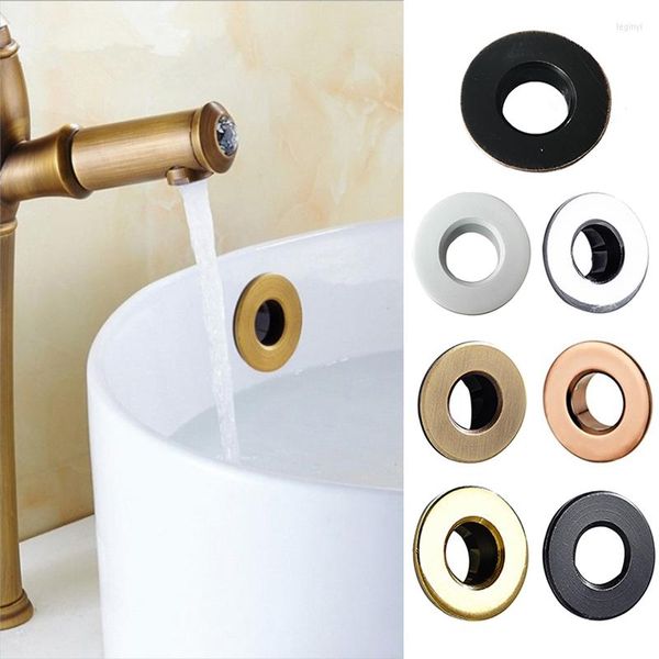 Ensemble d'accessoires de bain Robinet de lavabo de salle de bain Couvercle de trop-plein Laiton Insert de bague de six pieds Bouchon de trou de remplacement Accessoires de garniture chromée