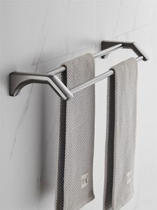 Juego de accesorios de baño, toallero de baño, pistola cepillada, Color gris, accesorios de Hardware de acero inoxidable 304, soporte de papel para barra