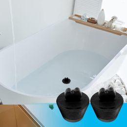 Badaccessoire Set Bathtub Stopper Universele Tub Siliconen Zwart aftapplug voor Keuken Sinkafvoeren