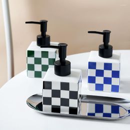 Bath Accessoire Set zwart -wit vierkante keramische lotionfles badkamer levert flessen zeepdispenser decoratie