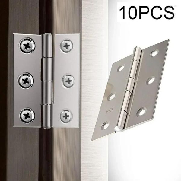 Juego de accesorios para baño, conector de bisagra para estantería de gabinete, bisagras de pulgadas inoxidables, cajón, puerta de acero plana, 2 herrajes para ventana, 10 Uds.