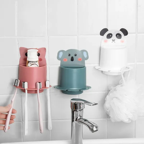 Bath Accessoire Set Cartoon Animal Brush Solder ACCESSOIRES DE SALLE ACCESSOIRES DE LA MURS MUR AUTRE CONTERNEUR DE Rangement d'aspiration