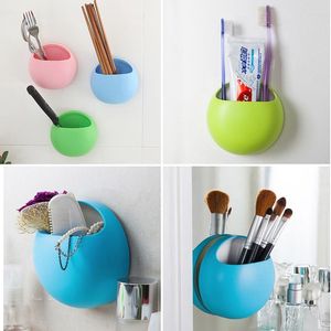 Ensemble d'accessoires de bain dessin animé oeuf forme porte-brosse à dents accessoires de salle de bain dentifrice mur ventouse conteneur organisateur