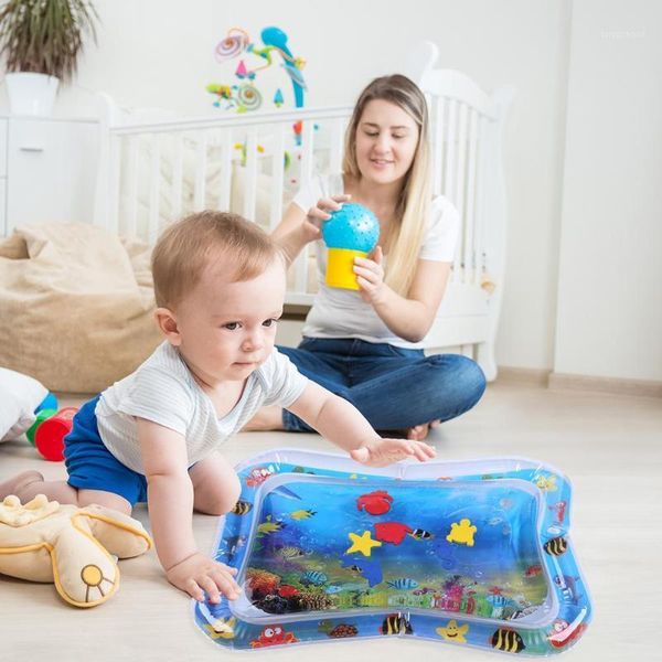 Juego de accesorios para baño, colchoneta para niños, juego acuático para bebés, juguetes inflables para niños, tapete grueso de PVC, centro de actividades para bebés