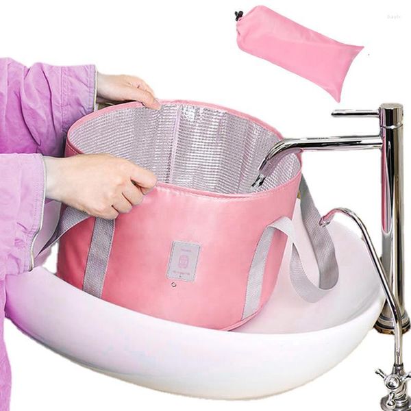 Ensemble d'accessoires de bain seau pliable pour tremper les pieds bassin extérieur pliant pied tremper baignoire Portable sac à eau