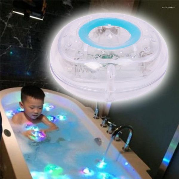 Juego de accesorios de baño Baño colorido Juguetes de luz LED Niños Baño divertido Impermeable en bañera