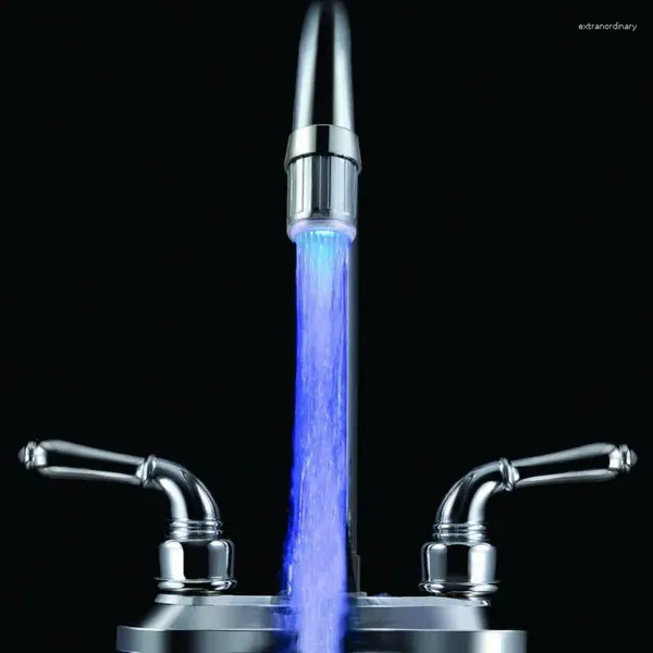 Couleurs de set d'accessoires de bain RGB Changement Glow LED Fauce de douche de douche Tête de douche Tête de cuisine Capteur de pression