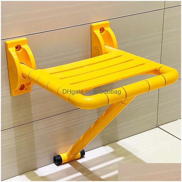 Ensemble d'accessoires de bain Creative Salle de bain Tabouret pliant Siège de douche Toilette Chaise de bain pour personnes âgées - Petit pour les personnes handicapées Livraison directe H Dhpqp