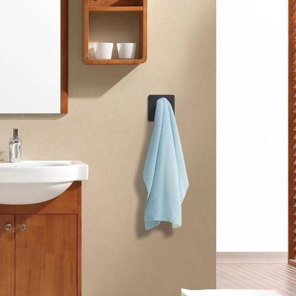 Ensemble d'accessoires de bain créatif trou sans crochet salle de bain 3M adhésif porte de rangement arrière petits articles clé cintre étagère