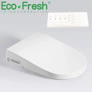 Juego de accesorios de baño EcoFresh V O Ushape Asiento de inodoro inteligente Tapa de bidé eléctrico Luz nocturna inteligente Rociador de bidé inteligente Masaje limpio con calor 231202