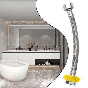 Ensemble d'accessoires de bain Set flexible en acier inoxydable tressé du tuyau d'alimentation en eau parfaite pour l'évier de cuisine de salle de bain et le connecteur de toilette de 20 cm longueur