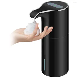 Ensemble d'accessoires de bain distributeur de savon mousse automatique-sans contact USB rechargeable électrique 450ML noir