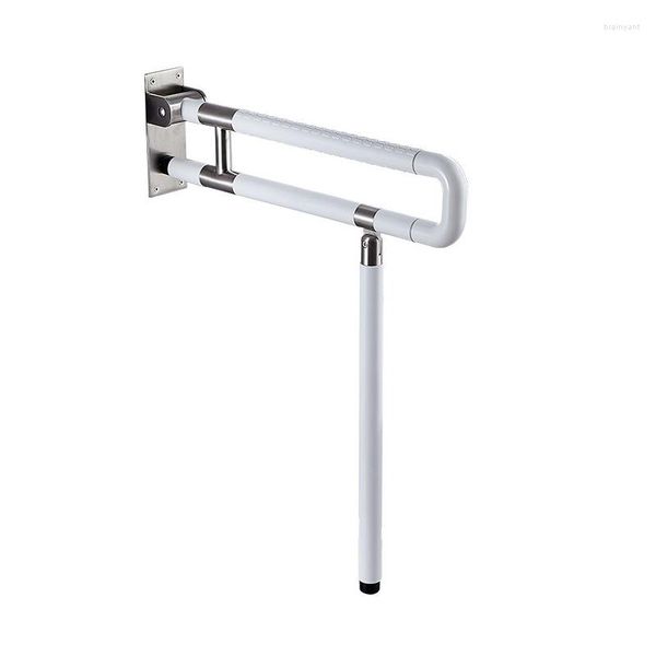 Ensemble d'accessoires de bain main courante de toilette pliante pour les personnes âgées antidérapant sécurité sans barrière balustrade de salle de bain handicapée