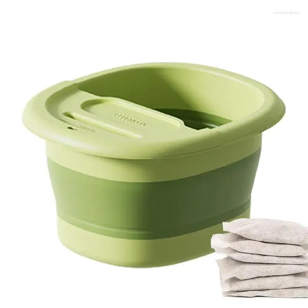 Ensemble d'accessoires de bain, baignoire de trempage des pieds, seau Portable avec point d'acupuncture de Massage, bassin de grande capacité pour soulager l'inconfort et le Stress