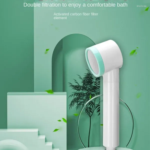 Juego de accesorios para baño, ducha de purificación de agua de mano en el baño, boquilla de filtro Circular presurizada filtrada