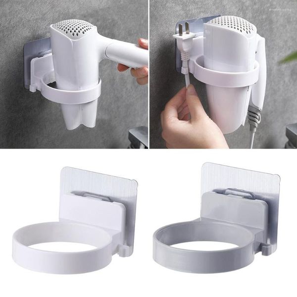 Juego de accesorios para baño, soporte para secador de pelo manos libres, estante de hierro rizador para almacenamiento, organizador de baño, accesorios para el hogar