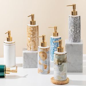 Bath Accessoire Set hoogwaardige keramieklotion fles vloeistof zeep dispenser keuken hand sanering opslag shampoo badkamer