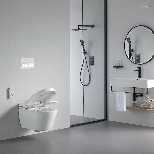Ensemble d'accessoires de bain filigrane de haute qualité accrocher toilette mur suspendu Bidet Smart WC Intelligent femme enceinte Closestool
