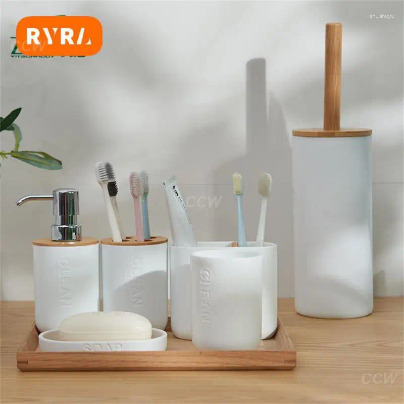 Bath Accessory Set Household Washing Suits Not Leave Water Stains Washroom Toothbrush Holder Cup Suit Wash Supplies El Accommodation