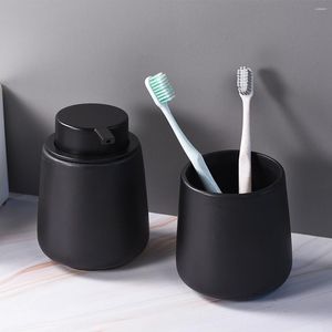 Badaccessoireset Zeepdispenser Keramisch handdesinfecterend middel Shampoofles Douchegel Schuimschaal Badkameraccessoires