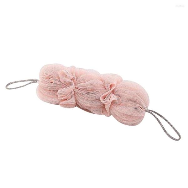 Ensemble d'accessoires de bain Long Loofah Éponge de douche Boule de maille exfoliante Premium Scrubber