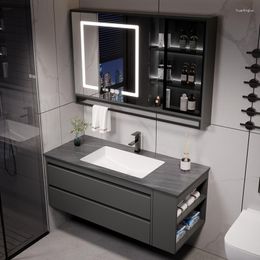 Conjunto de accesorios de baño, mueble de baño integrado sin costuras, moderno, Simple, Rock, lavabo combinado