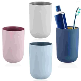 Ensemble d'accessoires de bain rince-bouche tasse salle de bain tasses gobelet à dents support en plastique gobelets tasses tasse brossage organisateur voyage boire