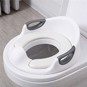 Juego de accesorios de baño Multifunción Asiento de entrenamiento para orinal para bebé Asientos de entrenador para niños pequeños portátiles con cojín suave Anillo antideslizante