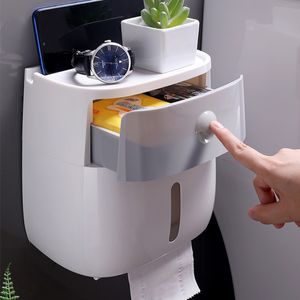 Bad Accessoire Set Multifunctionele Toiletrolhouder Stand Voor Badkamer Accessoires Waterdichte Opbergdoos Plaats Telefoon Dingen Dispenser 230628