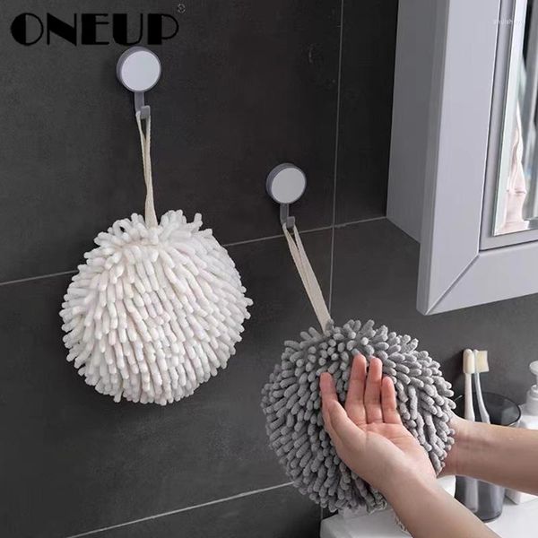 Ensemble d'accessoires de bain ONEUP Essuie-mains Boule Chenille Forte Absorbante Éponge En Peluche Outil De Lavage Microfibre Salle De Bains Cuisine Accessoires Maison