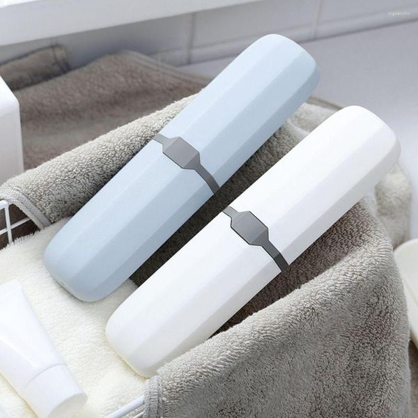 Juego de accesorios de baño, accesorios de baño para el hogar al aire libre, caja de cepillo de dientes para acampar, soporte para pasta de dientes, almacenamiento