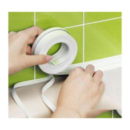 Badaccessoire set stukken van PVC -tape keuken badkamer accessoires waterdicht meeldauwbestendig en duurzame muurzwembad afdichting 3,2 mx3,8 cm dhz2r