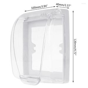 Juego de accesorios de baño Interruptor de pared de plástico Cubierta impermeable Caja Panel de luz Zócalo Timbre Flip C