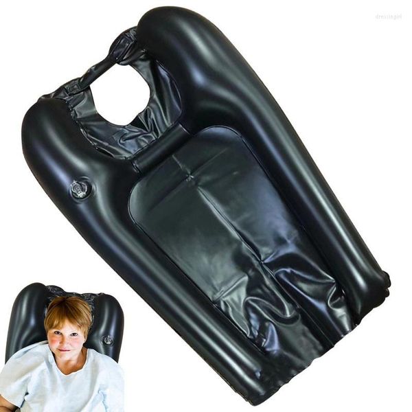 Ensemble d'accessoires de bain évier Portable pour laver le plateau de lavage des cheveux chevet et dans le lit bol de shampooing personnes âgées handicapées enceintes blessées