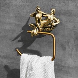 Ensemble d'accessoires de bain série romantique porte-serviettes de salle de bain en Bronze accessoires d'anneau de brosse mural MB-0816B