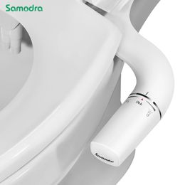 Ensemble d'accessoires de bain SAMODRA pulvérisateur de Bidet de toilette à main droite et gauche, siège de toilette non électrique à double buse, douche hygiénique pour accessoires de salle de bain 231205