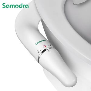 Ensemble d'accessoires de bain SAMODRA Bidet de toilette Fixation de siège ultra fine avec entrée en laiton Pression d'eau réglable Douche hygiénique de salle de bain 231205