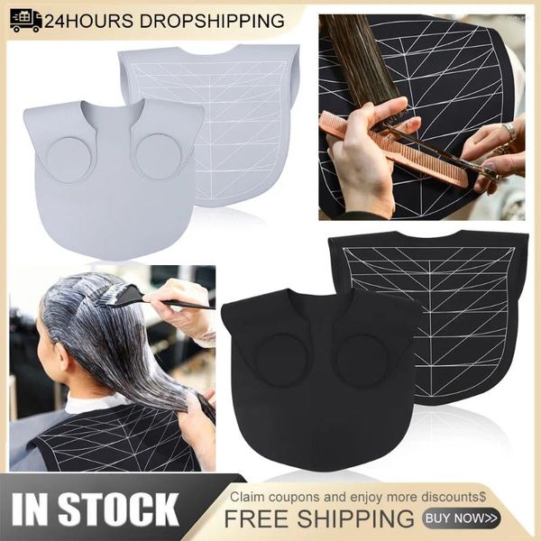 Bath Accessory Set Silicone Hair Cutting Guide Collar étanche Cap avec des directives Petelé Dye pour Salon Home