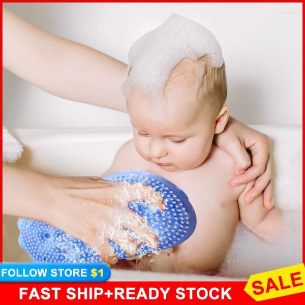 Juego de accesorios de baño Cepillo de fregado de silicona Espuma rápida Ducha de bebé Masaje Cuidado de la piel del cuerpo Accesorios de baño TXTB1