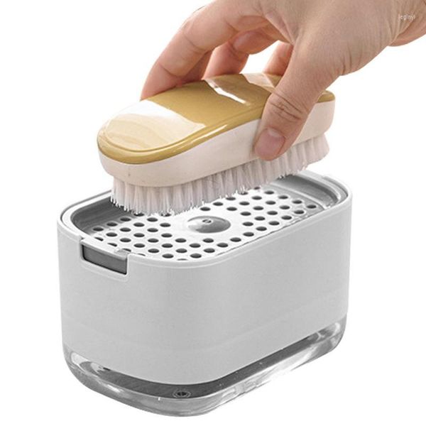 Juego de accesorios de baño, dispensador con bomba de jabón, fregadero, dispensadores de lavado de platos, artefacto de limpieza de cocina para líquido