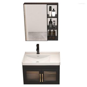 Ensemble d'accessoires de bain, meuble de salle de bain en aluminium, combinaison de lavabo mural, accessoires de toilette modernes et simples