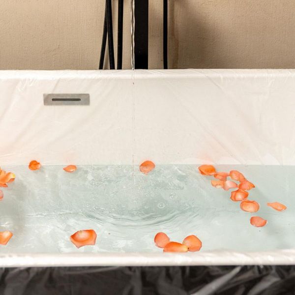 Ensemble d'accessoires de bain épaissi jetable housse de baignoire sac famille El santé baignoire Film décor à la maison Salon ménage doublure claire