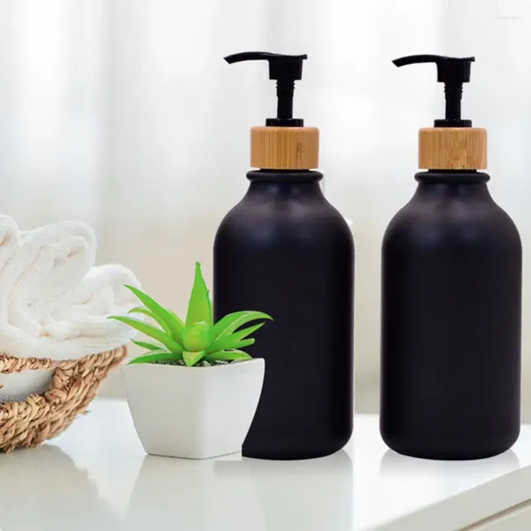 Ensemble d'accessoires de bain, porte-brosse de toilette, accessoires de salle de bains avec bouteilles de Lotion rechargeables, tasse de brosse à dents, savon noir moderne pour la maison